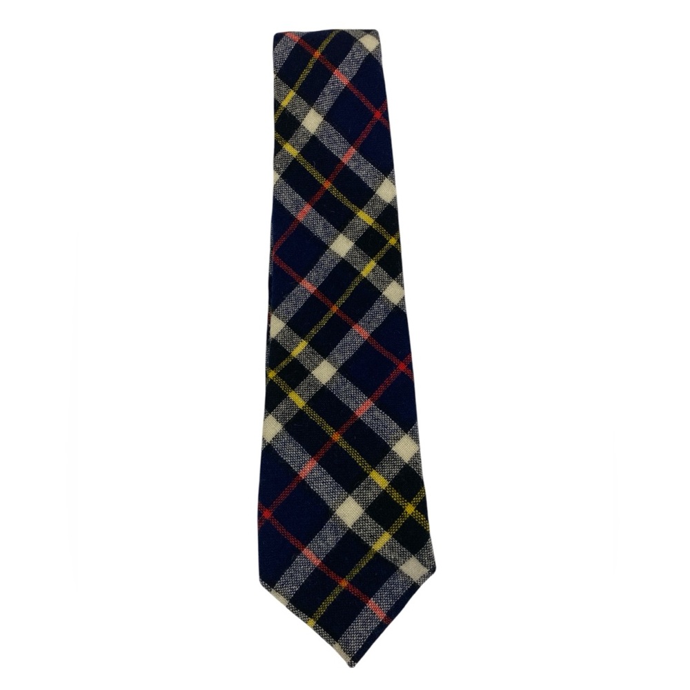 Norton Ditto 100% Wool Plaid Men's Tie - Blue, Red, Yellow